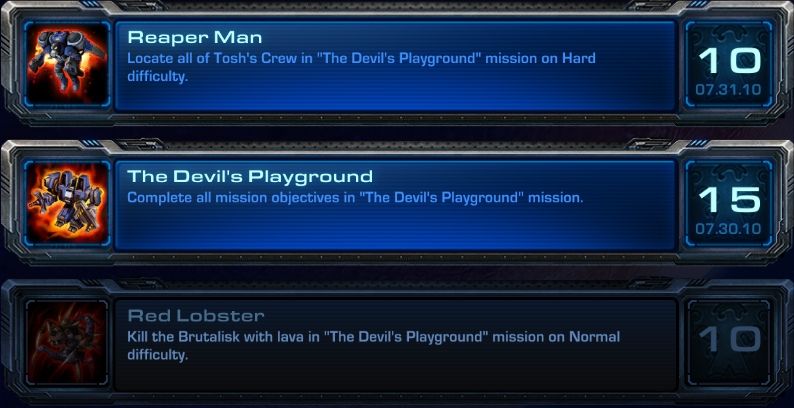 starcraft 2 campaign achievements armory