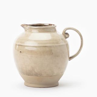 Brown Stoneware Pitcher