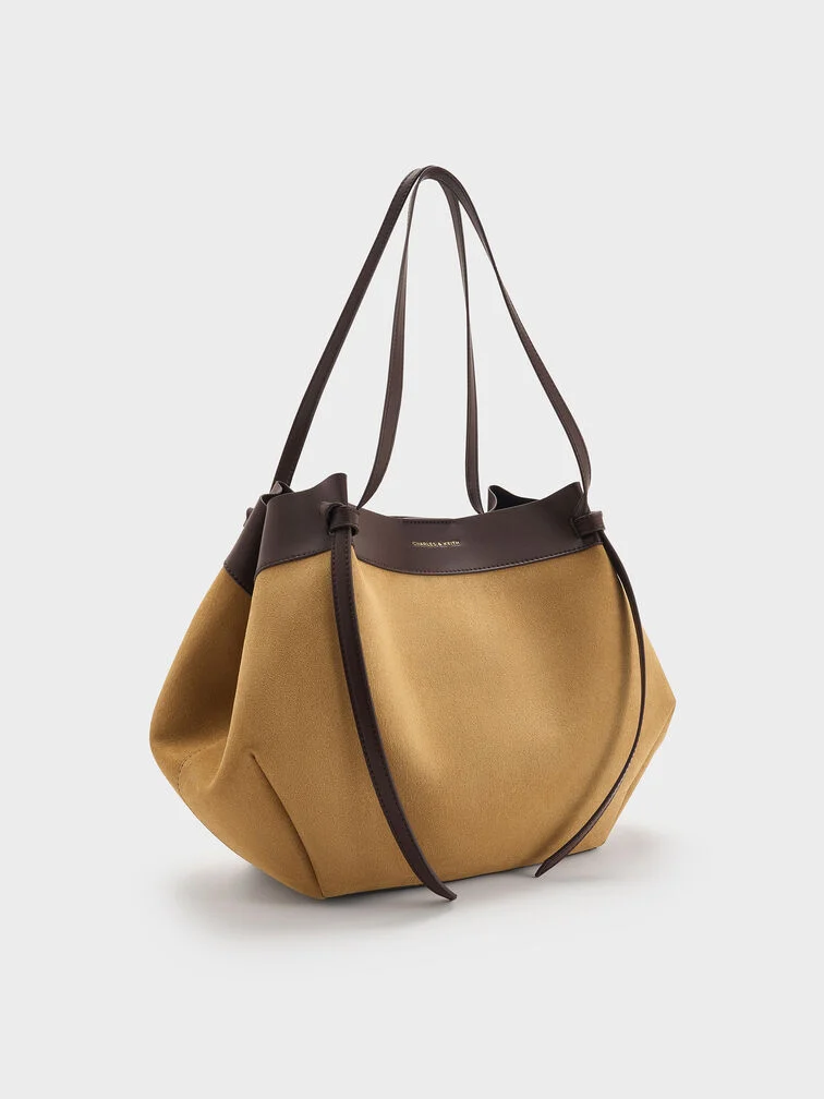 Charles &amp;amp; Keith Xl Calla Suede Tote Bag