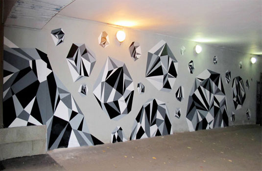 geometric street art