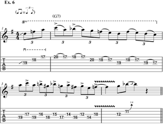 A music example for Guitar Player's Steve Lukather lesson