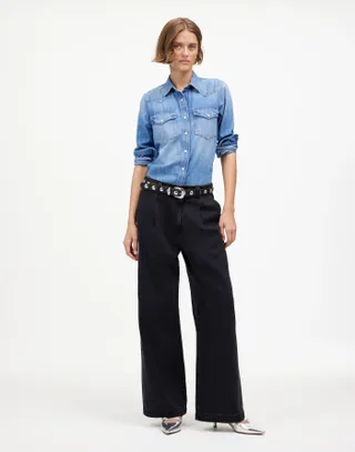 MW, The Harlow Wide-Leg Jean: Airy Denim Edition