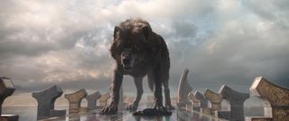 Fenris wolf on a bridge