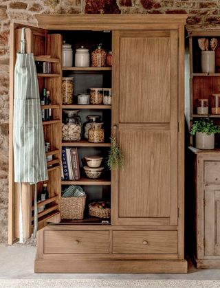 Walcote Pantry Natural Wood