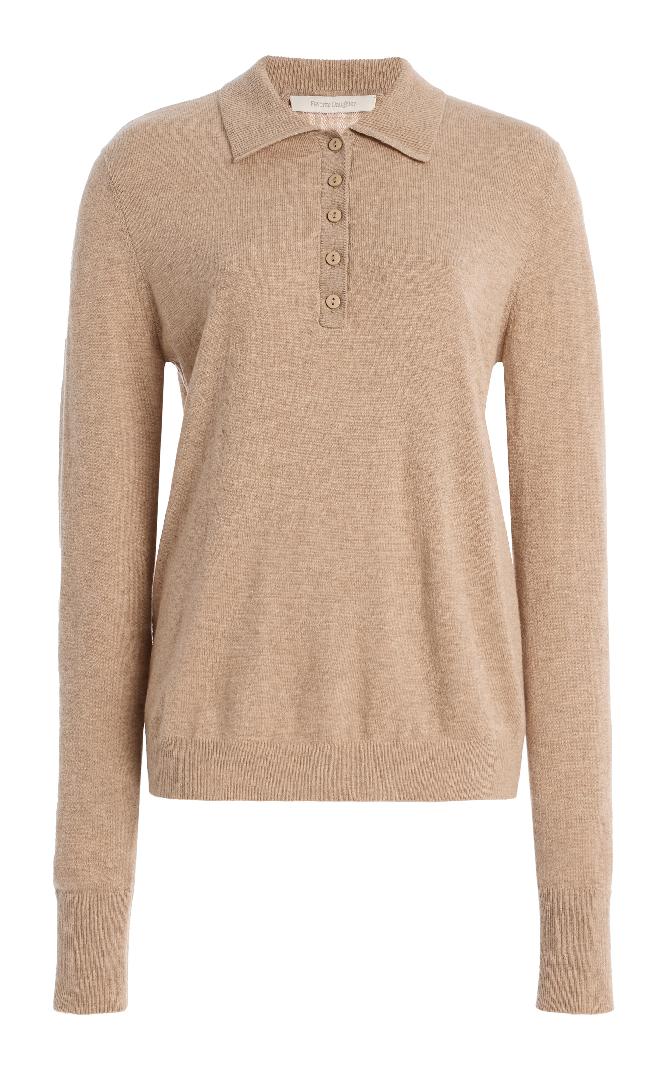 Favorite Daughter, The Cleo Wool-Cashmere Top in Brown
