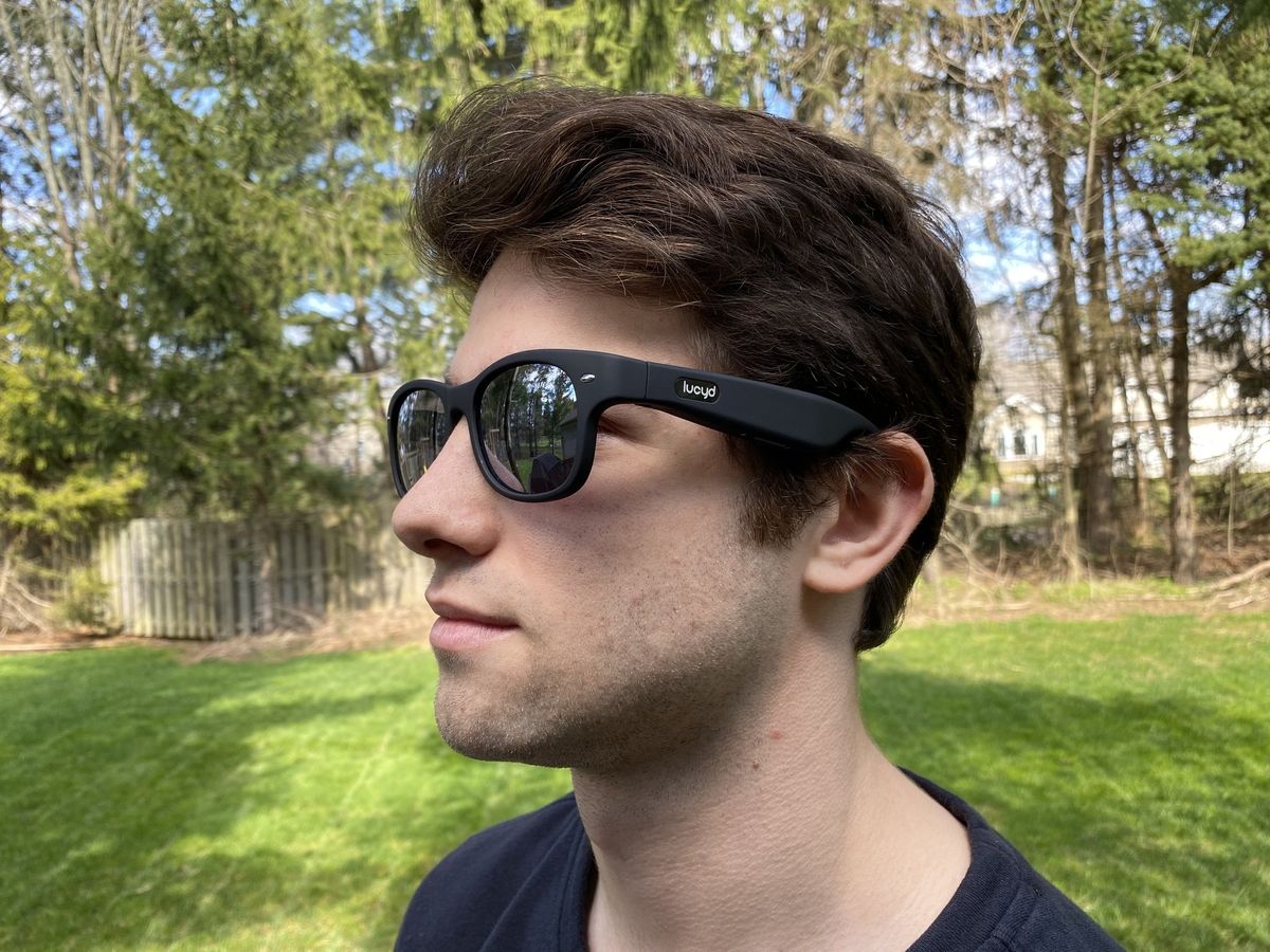 Lucyd Loud Bluetooth-Enabled Sunglasses on man