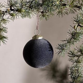 Matt smoked Christmas bauble – 8 cm | Christmas tree decorations | the White Company