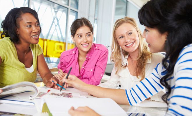 Group of women working