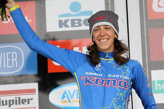 European champion Helen Wyman (Kona) won at Superprestige Ruddervoorde for the second time in three years