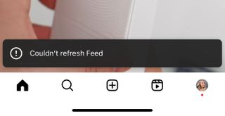 Can't refresh feed