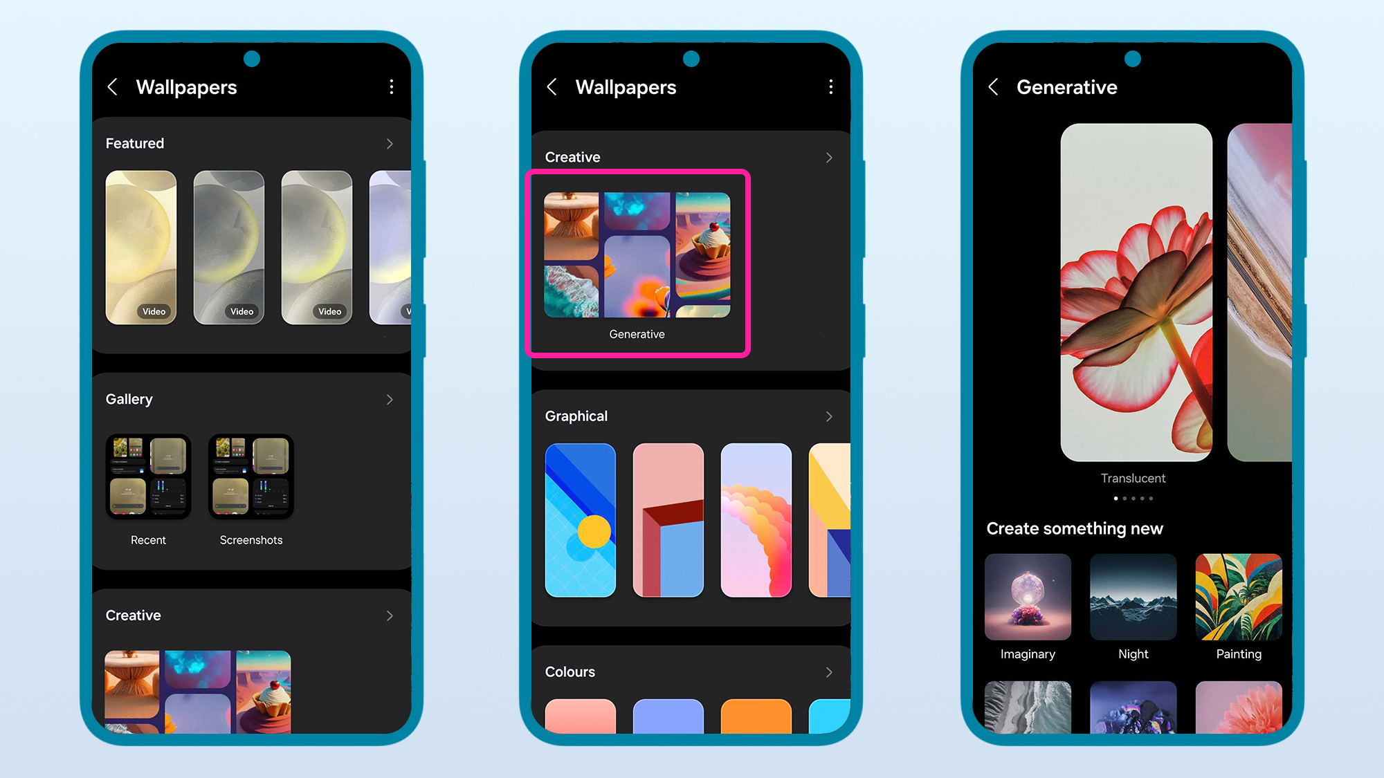 How to make custom wallpapers on the Samsung Galaxy S24 using Galaxy AI screenshots 4 5 6