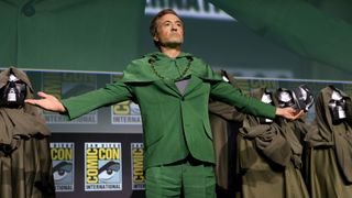 Robert Downey Jr reveals himself as Doctor Doom, Marvel Phase 6's new villain, to a delighted crowd at San Diego Comic-Con 2024