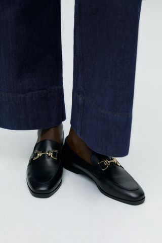 Soft Leather Loafers With Buckle