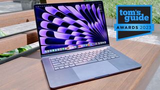 Tom's Guide Awards 2023: MacBook Air 15-inch M2 open on a bench
