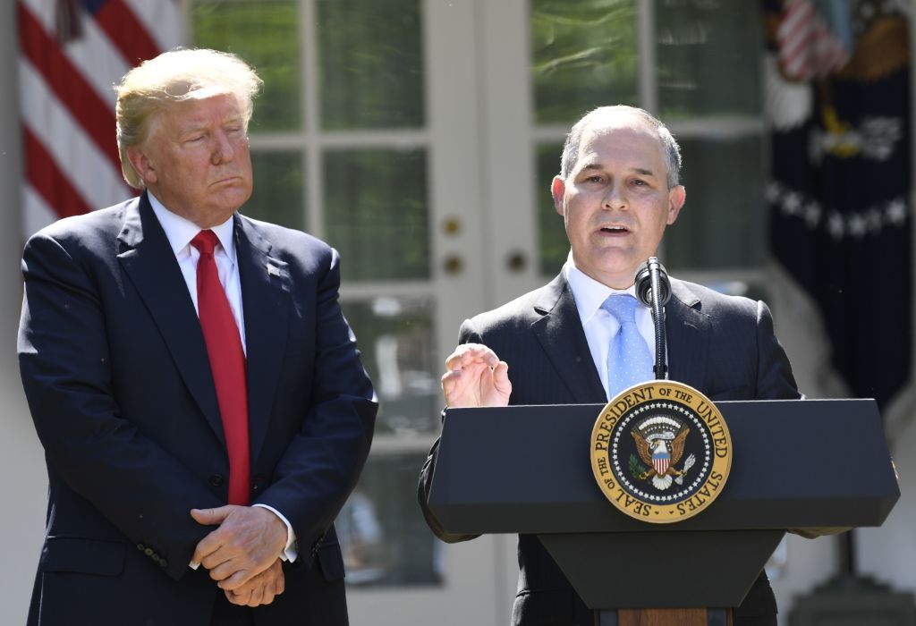 President Trump and Environmental Protection Agency Administrator Scott Pruitt 