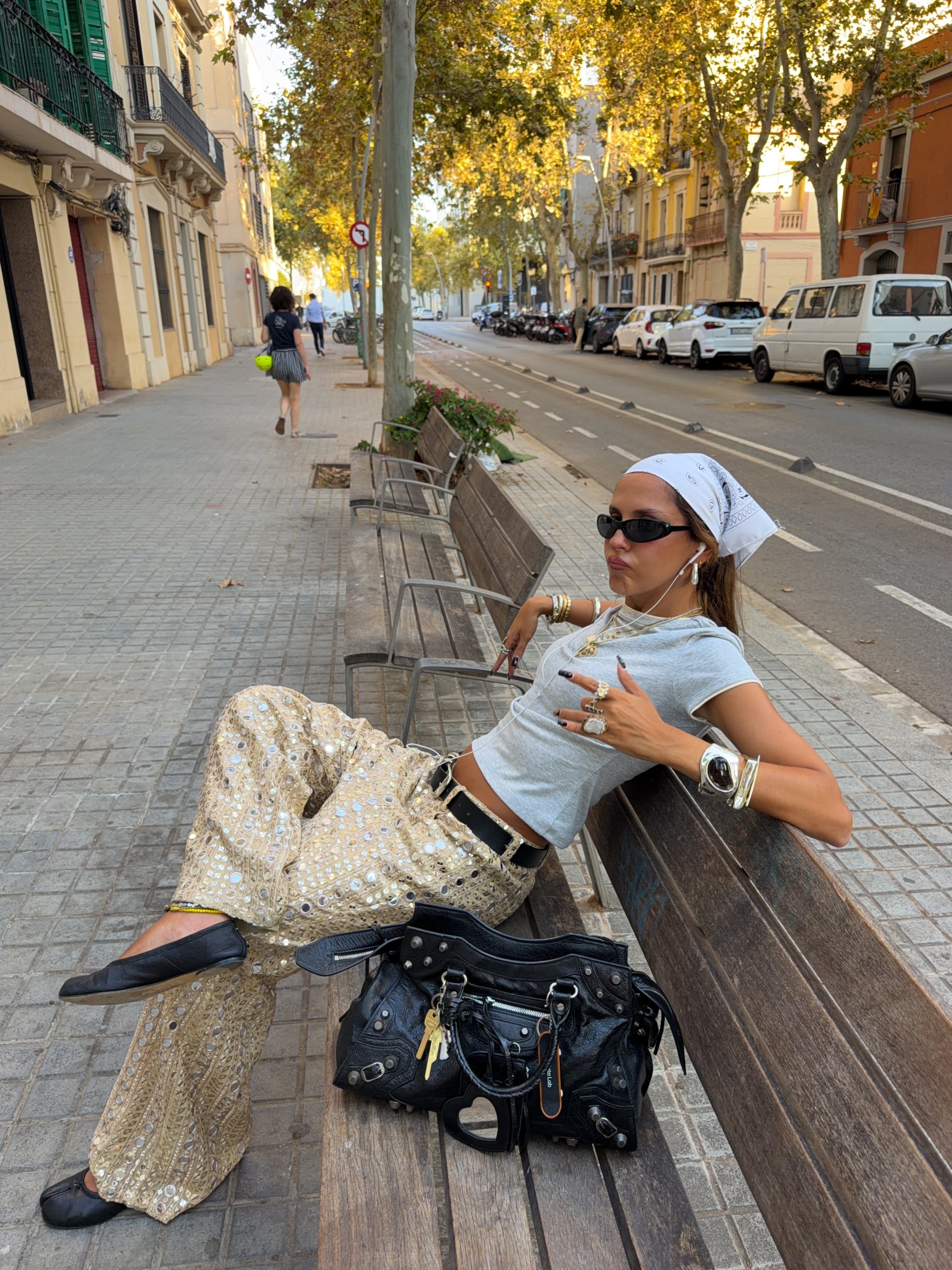 A woman wearing cool fall pants in 2026.