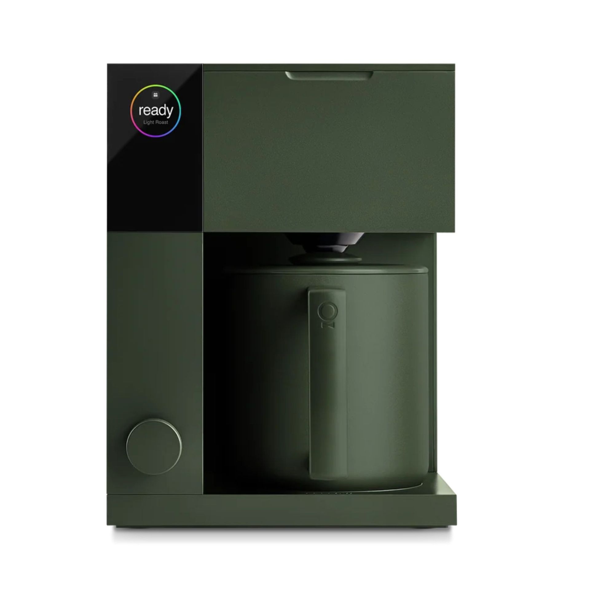 A blocky Fellow Aiden coffee maker in green