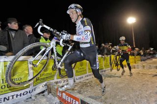 Of course, snow needn't be a hindrance: for some cyclo-cross races it's par for the course, like this night-time event in Diegem