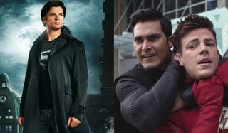 Tom Welling in Smallville, Tyler Hoechlin and Grant Gustin in Arrowverse