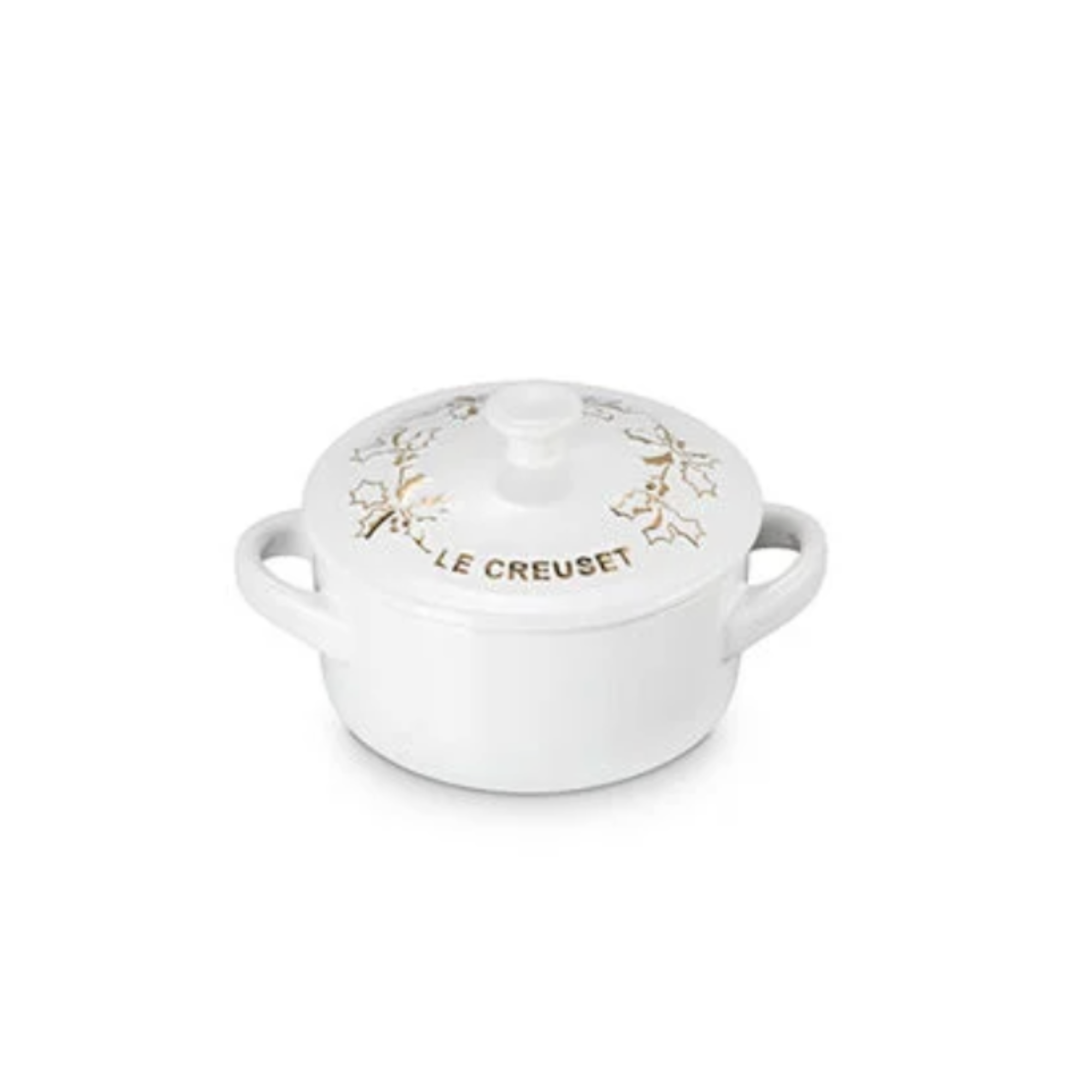 Holly Collection Gold Applique Mini Round Cocotte