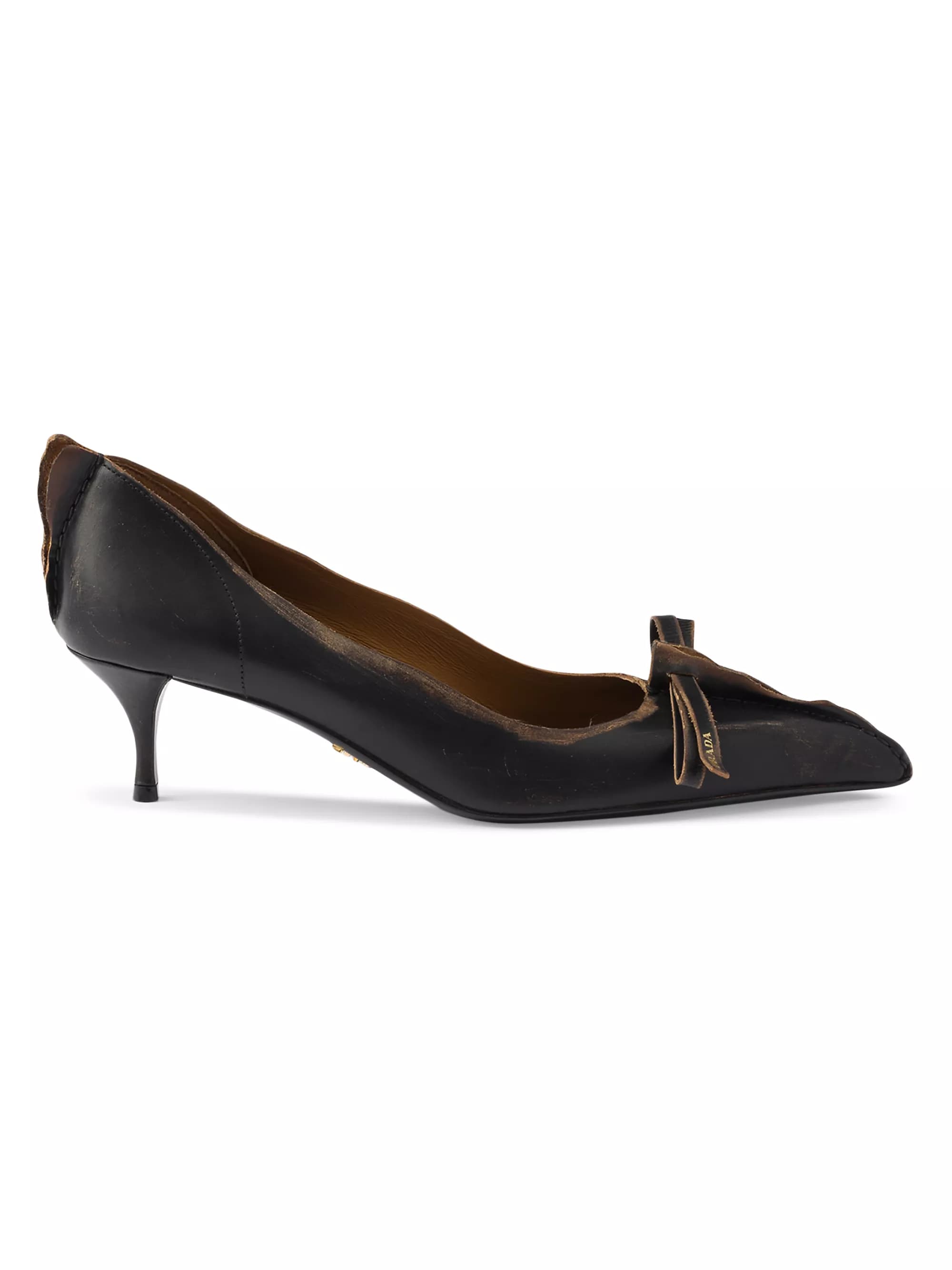 Antiqued Leather Pumps