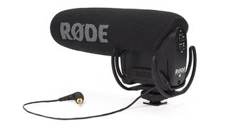 Stick the Rode VideoMic PRO on your camera's hot shoe