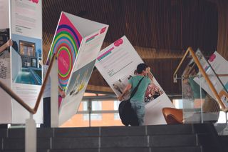 Designers caught stealing the giant brochures at last year's festival.