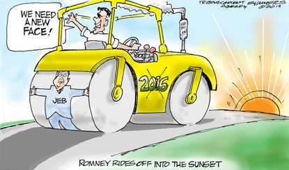 Political cartoon U.S. GOP Romney Bush