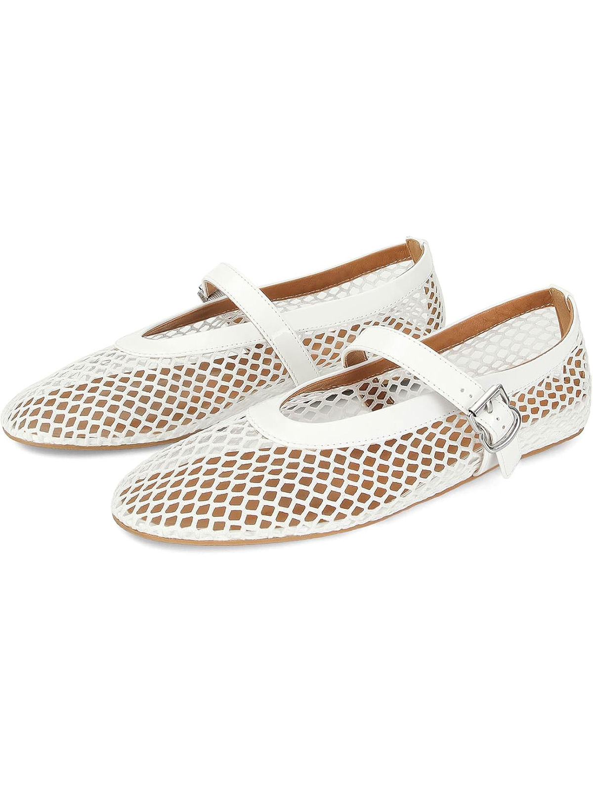 mesh ballet flats