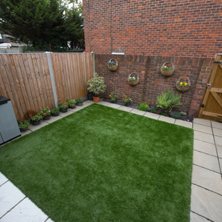 Small garden with artificial grass