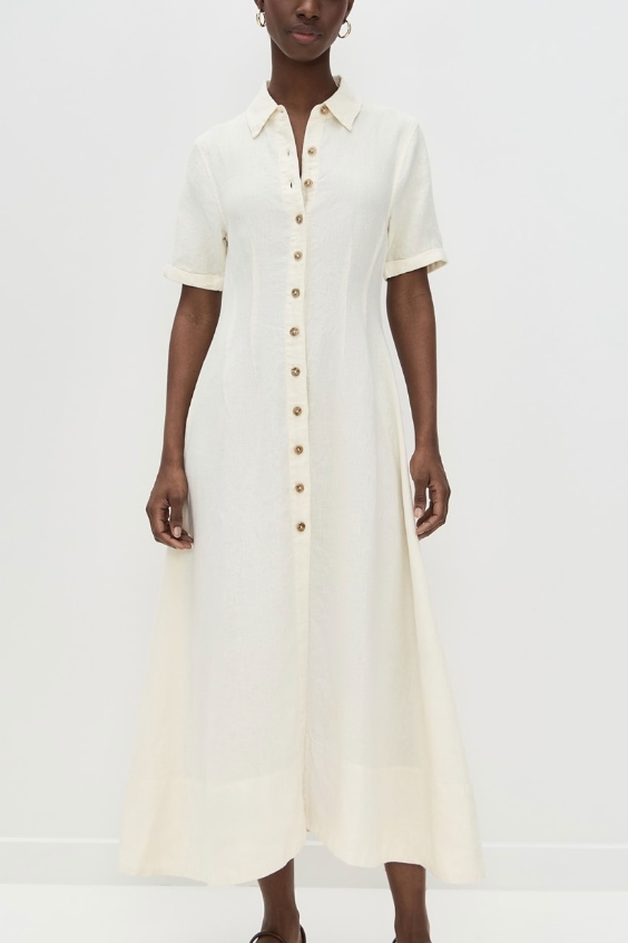 Dl1961 Montauk Linen Midi Dress
