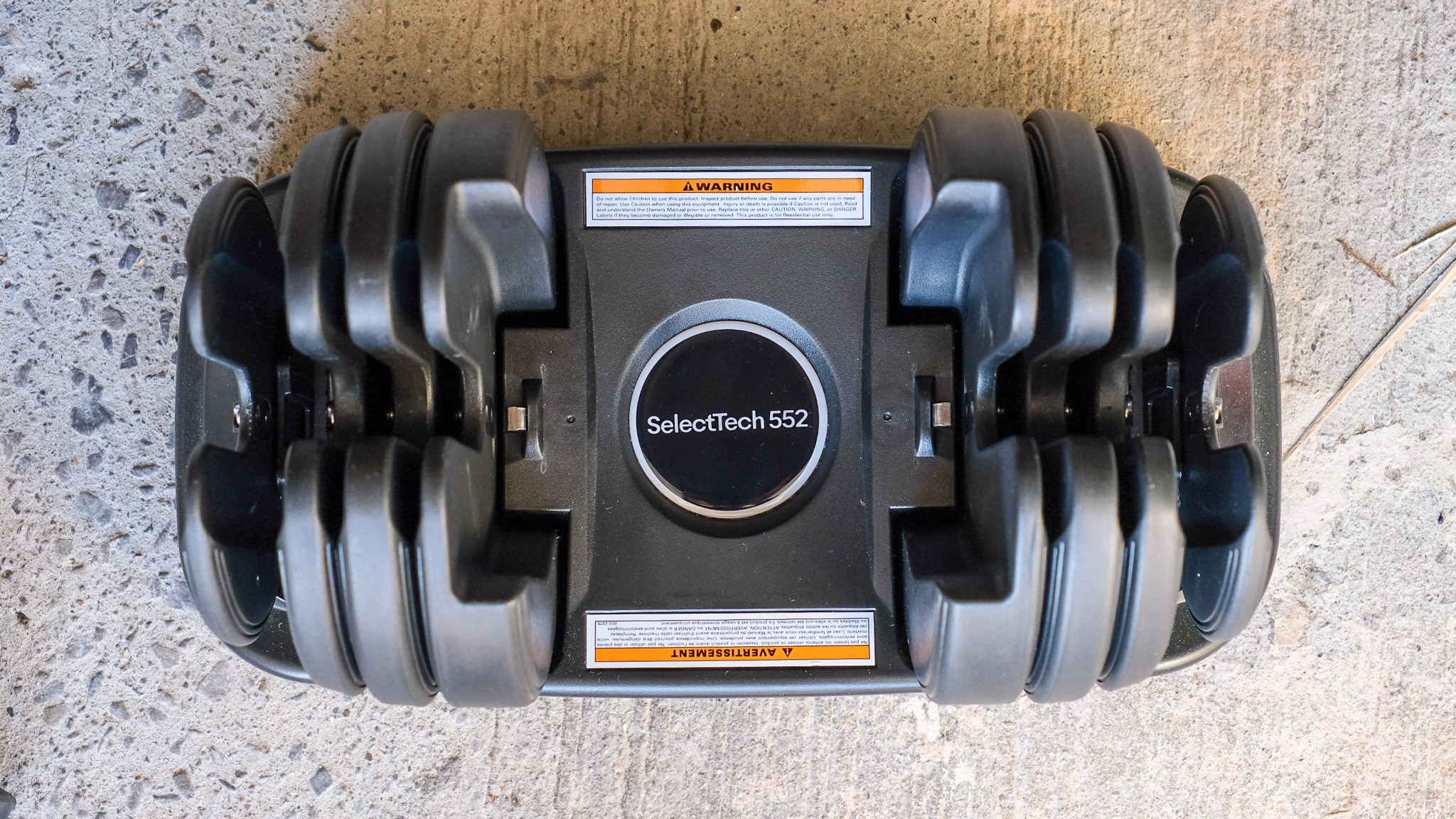 Bowflex SelectTech 552i (2025) on garage floor