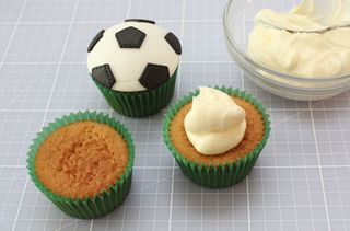 Football cupcakes
