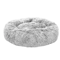 FurHaven Calming Cuddler Long Fur Donut Bolster Dog Bed