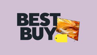 Best Buy logo with LG TV