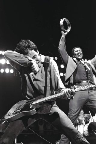 Bruce Springsteen and Clarence Clemons onstage in 1981