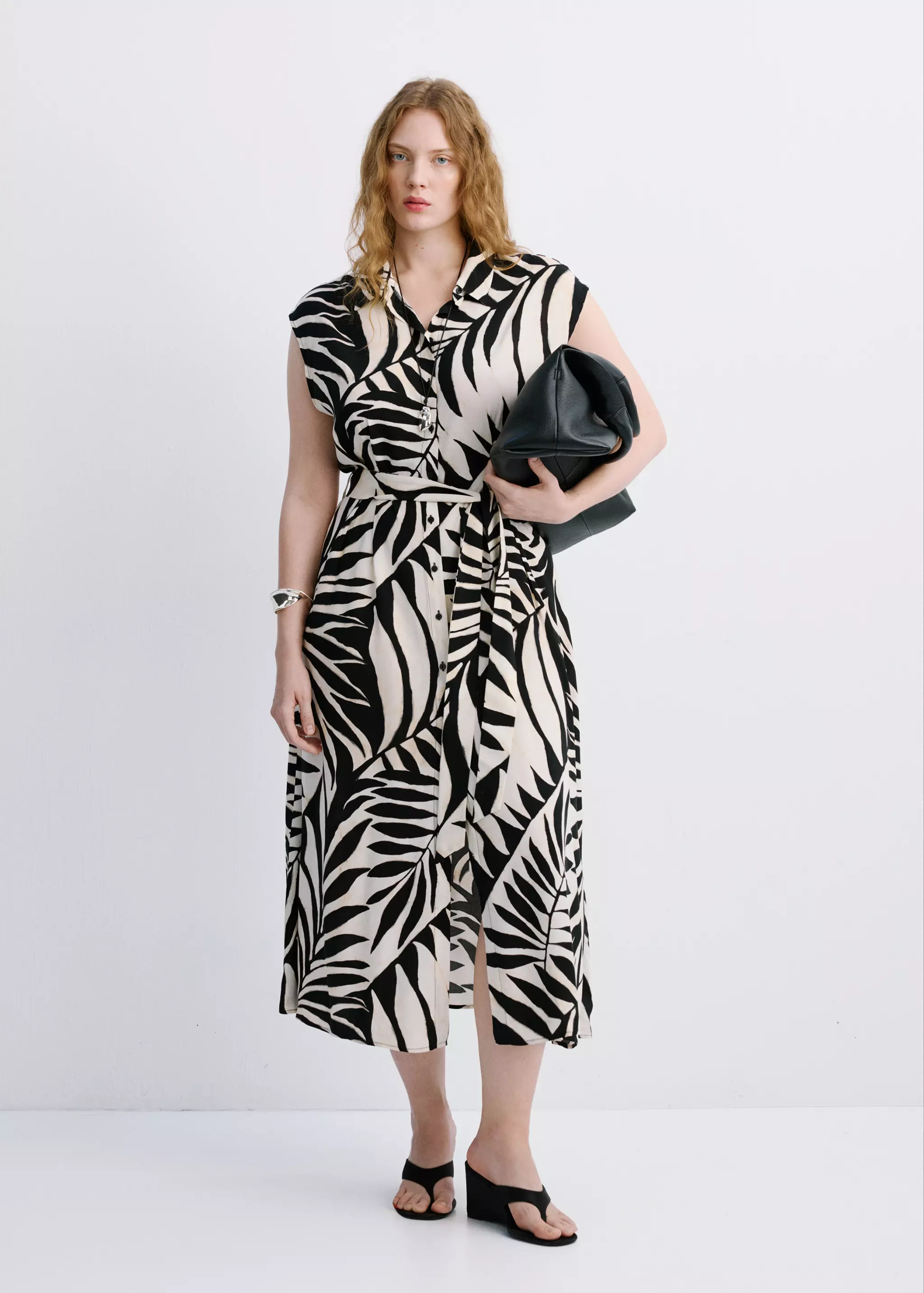 Printed Shirt Dress - Women | Mango Madagascar