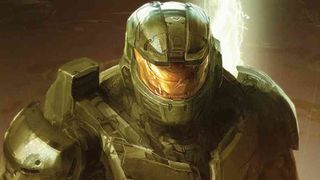 A close-up view of the 2010 cover illustration for Halo: The Fall of Reach.