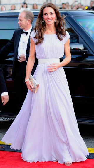 Catherine, Duchess of Cambridge arrives at the BAFTA Brits To Watch event held at the Belasco Theatre on July 9, 2011