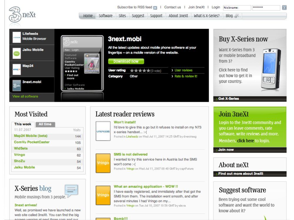 3 introduces neXt mobile guide site TechRadar