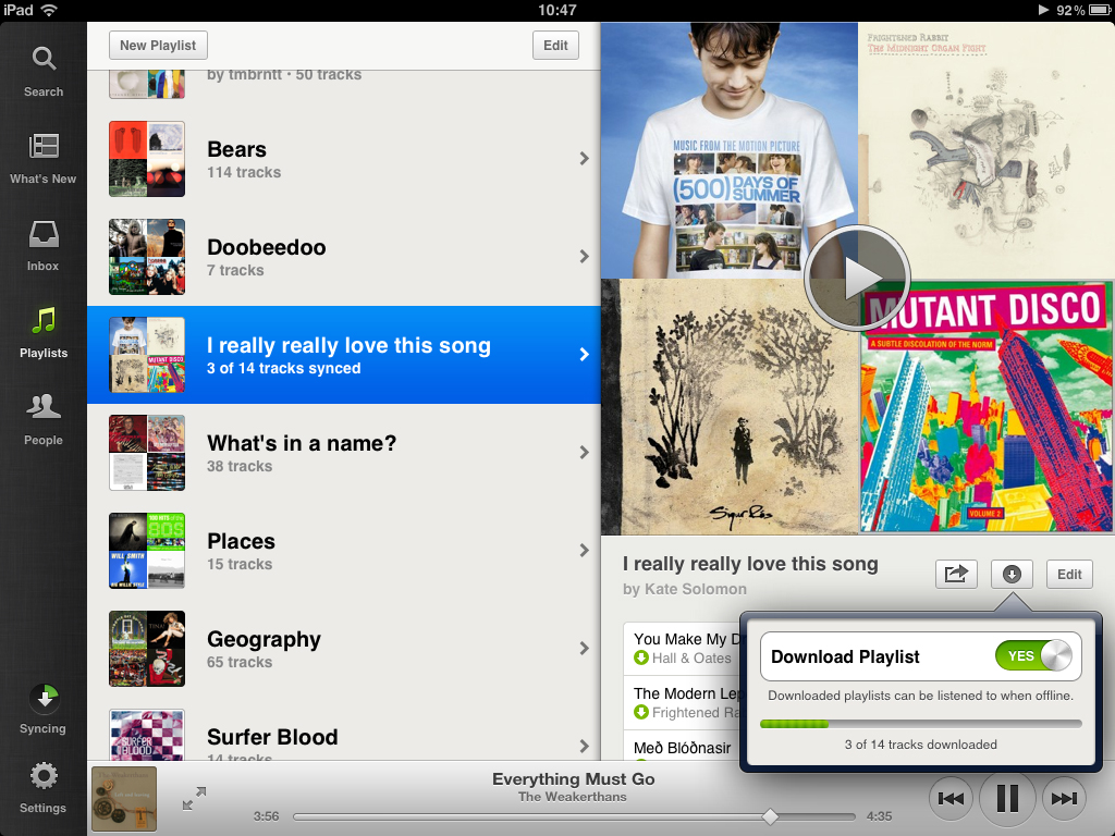 Spotify for iPad: Playlists and search - Spotify for iPad review - Page