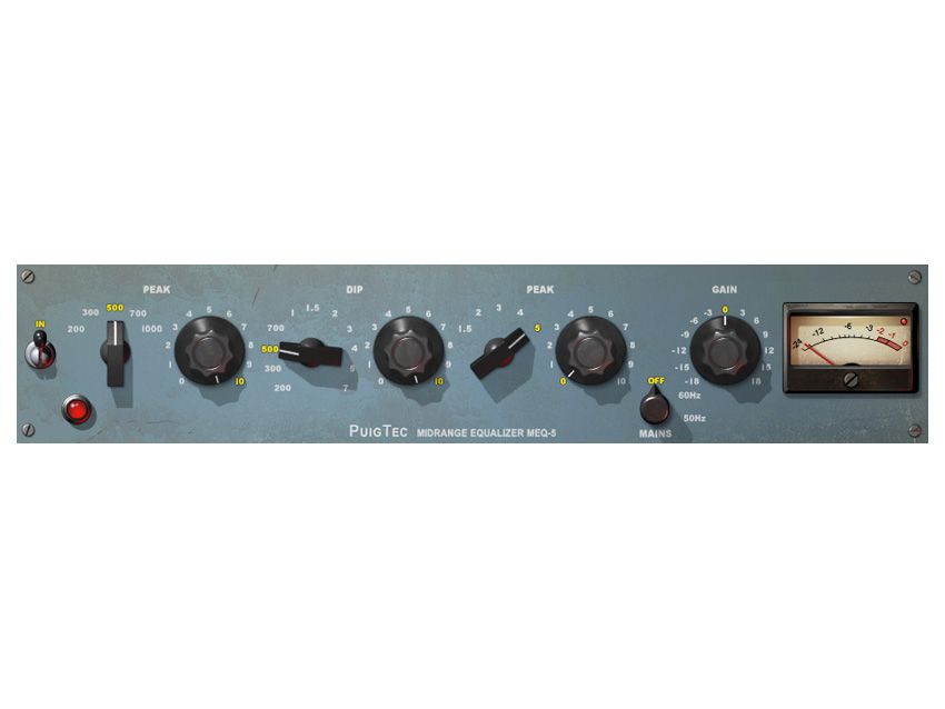 The MEQ-5 offers three fixed bell-shaped bands.