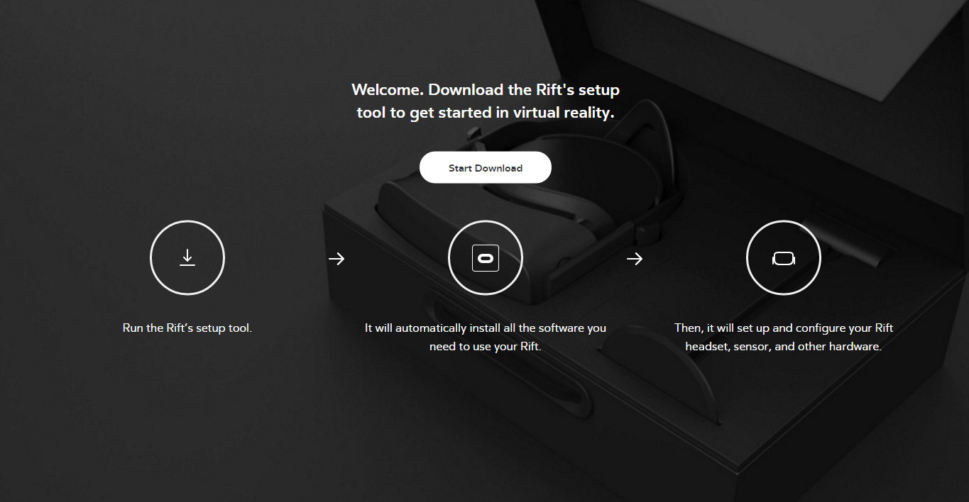 Oculus Rift download screen