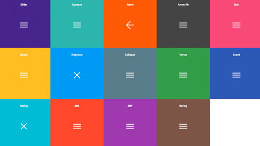 web design tools: hamburgers