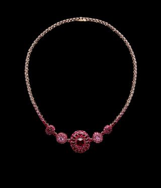 Red diamond necklace