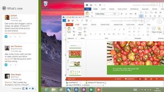 The new-look desktop and modern apps look more similar