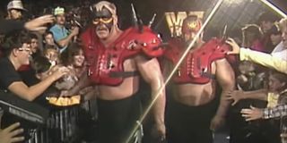 The Legion Of Doom making an entrance