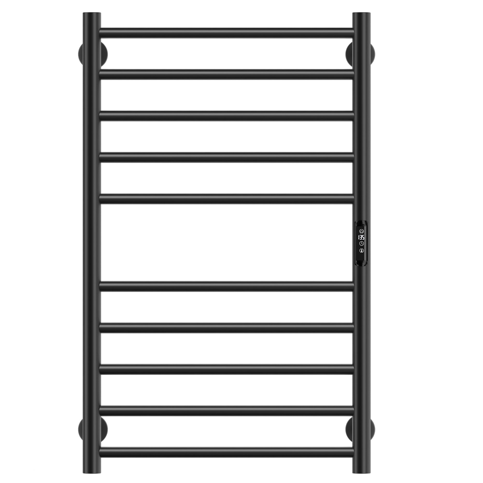 Wall Mount Electric Towel Warmer 10 Bars Heated Towel Rack