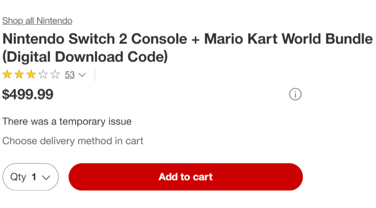Target Switch 2 pre-orders