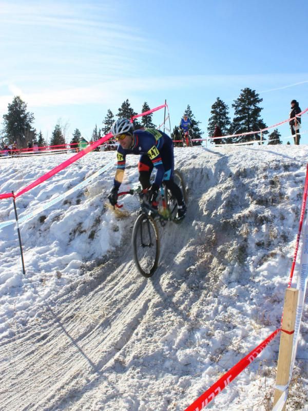 Racers will likely want to scrub some speed before heading down this steep chute as there's a quick right-hander immediately following.